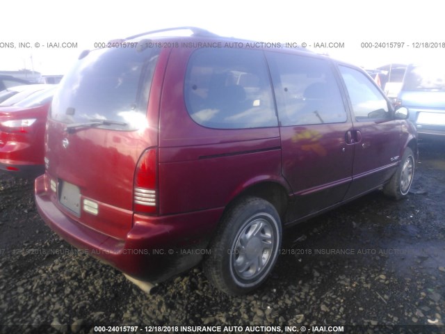 4N2DN1119VD852277 - 1997 NISSAN QUEST XE/GXE RED photo 4