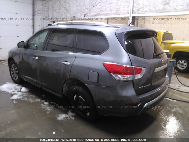 5N1AR2MM4FC664842 - 2015 NISSAN PATHFINDER S/SV/SL/PLATINUM GRAY photo 3