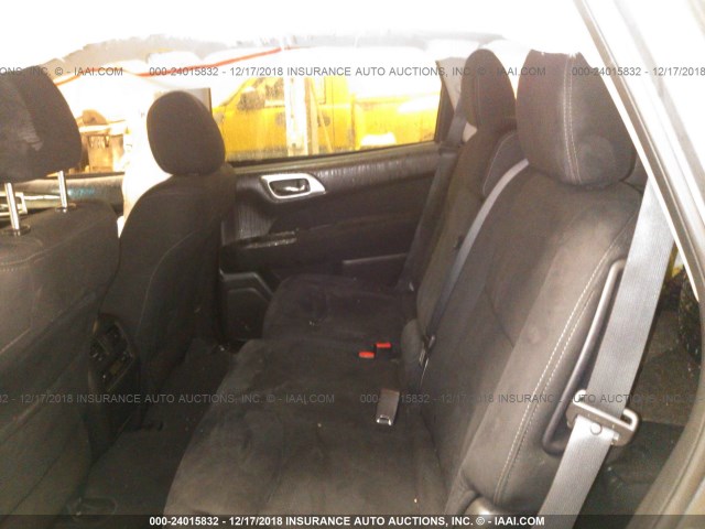 5N1AR2MM4FC664842 - 2015 NISSAN PATHFINDER S/SV/SL/PLATINUM GRAY photo 8
