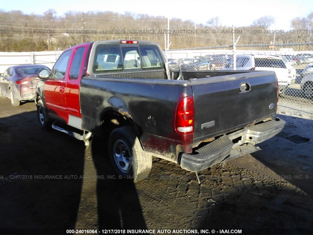 2FTRX18W7XCB10273 - 1999 FORD F150 RED photo 3