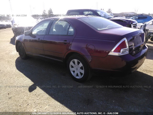 3FAHP06Z47R235912 - 2007 FORD FUSION S MAROON photo 3