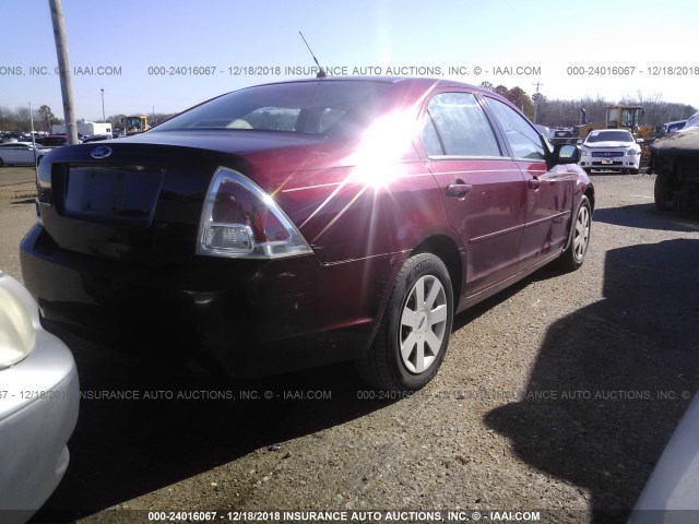 3FAHP06Z47R235912 - 2007 FORD FUSION S MAROON photo 4