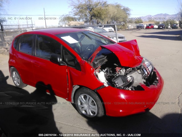 JHMGE8G35BS011953 - 2011 HONDA FIT RED photo 1