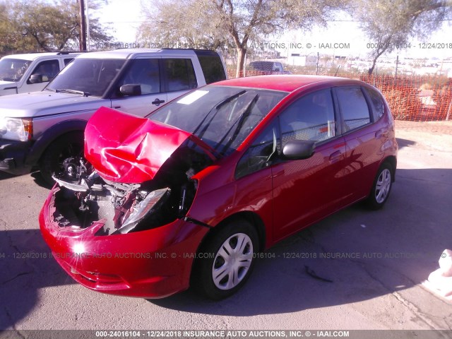 JHMGE8G35BS011953 - 2011 HONDA FIT RED photo 2