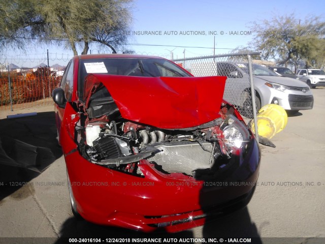 JHMGE8G35BS011953 - 2011 HONDA FIT RED photo 6