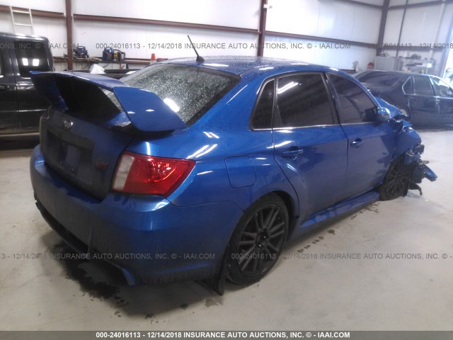 JF1GV8J63BL520394 - 2011 SUBARU IMPREZA WRX STI BLUE photo 4