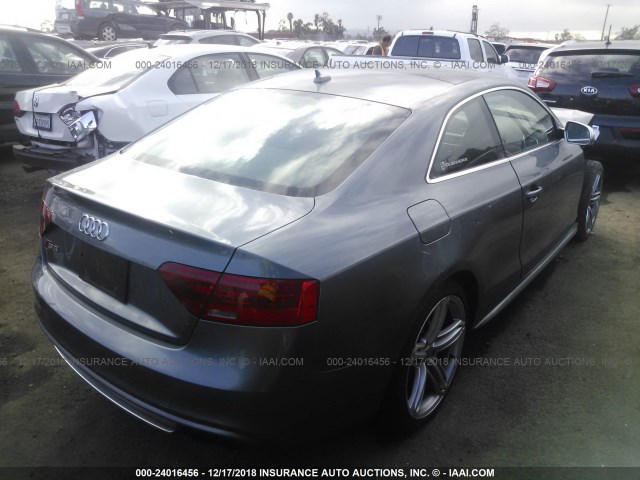 WAUVGAFR8DA001097 - 2013 AUDI S5 PRESTIGE GRAY photo 4