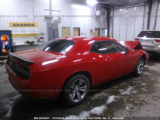 2C3CDZAG0FH720649 - 2015 DODGE CHALLENGER SXT RED photo 4