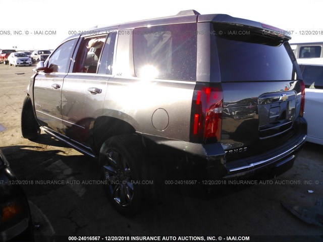 1GNSCCKC6FR222773 - 2015 CHEVROLET TAHOE C1500 LTZ GRAY photo 3