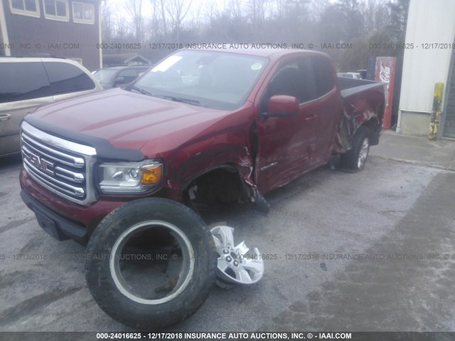 1GTH6CE37G1338151 - 2016 GMC CANYON SLE MAROON photo 6