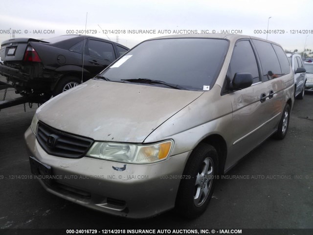 2HKRL18572H532596 - 2002 HONDA ODYSSEY LX GOLD photo 2