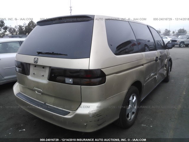 2HKRL18572H532596 - 2002 HONDA ODYSSEY LX GOLD photo 4