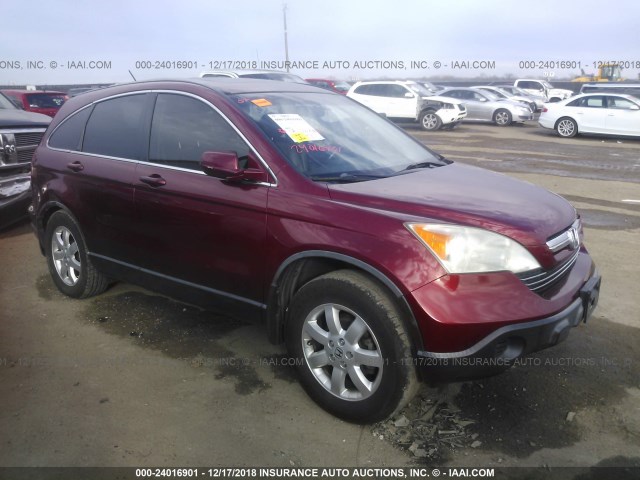 JHLRE38767C012984 - 2007 HONDA CR-V EXL MAROON photo 1