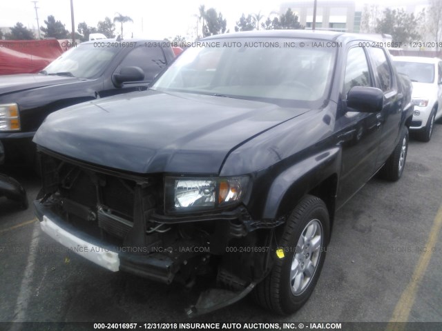 2HJYK16586H523921 - 2006 HONDA RIDGELINE RTL BLACK photo 2