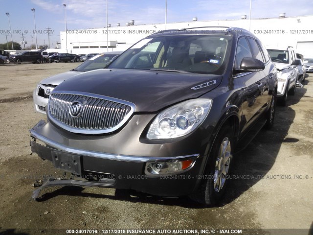 5GALRBED9AJ267354 - 2010 BUICK ENCLAVE CXL BROWN photo 2