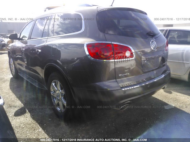 5GALRBED9AJ267354 - 2010 BUICK ENCLAVE CXL BROWN photo 3