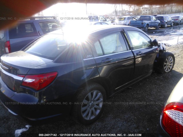 1C3CCBBB4EN179575 - 2014 CHRYSLER 200 TOURING Navy photo 4