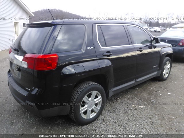 2GKFLVEK0E6181676 - 2014 GMC TERRAIN SLE BLACK photo 4