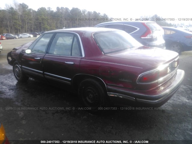 1G4HR53L5NH449772 - 1992 BUICK LESABRE LIMITED BURGUNDY photo 3