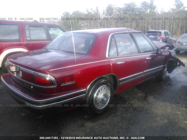 1G4HR53L5NH449772 - 1992 BUICK LESABRE LIMITED BURGUNDY photo 4