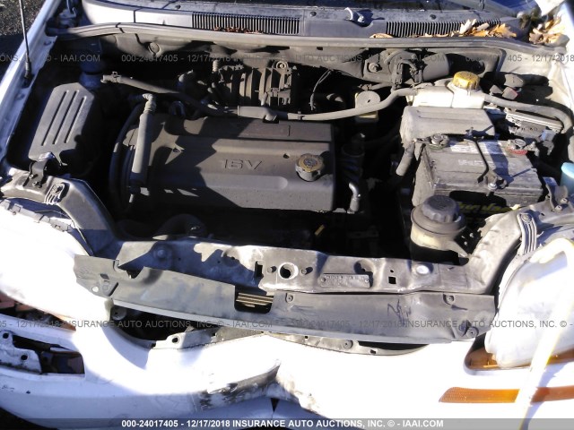 KL1TD66627B764048 - 2007 CHEVROLET AVEO LS WHITE photo 10