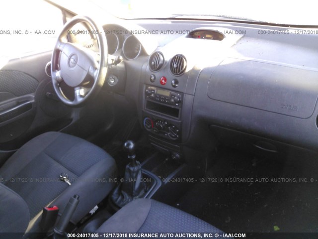 KL1TD66627B764048 - 2007 CHEVROLET AVEO LS WHITE photo 5