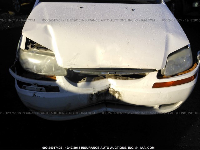 KL1TD66627B764048 - 2007 CHEVROLET AVEO LS WHITE photo 6