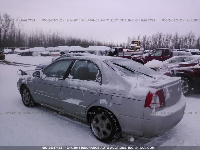 KNAFB161625051547 - 2002 KIA SPECTRA GS/GSX SILVER photo 3