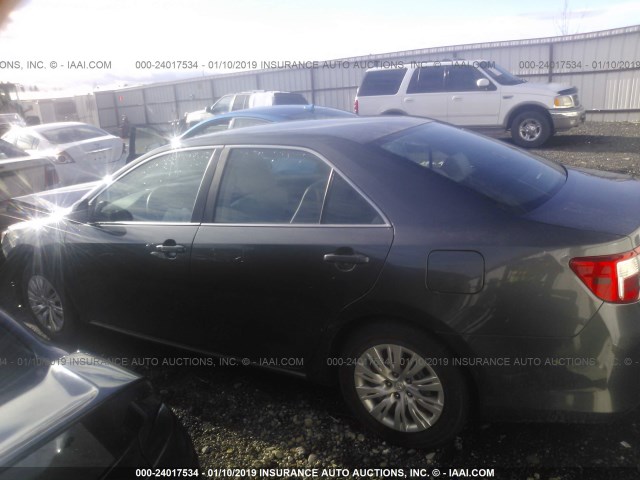4T1BF1FK1DU231554 - 2013 TOYOTA CAMRY L/SE/LE/XLE GRAY photo 3