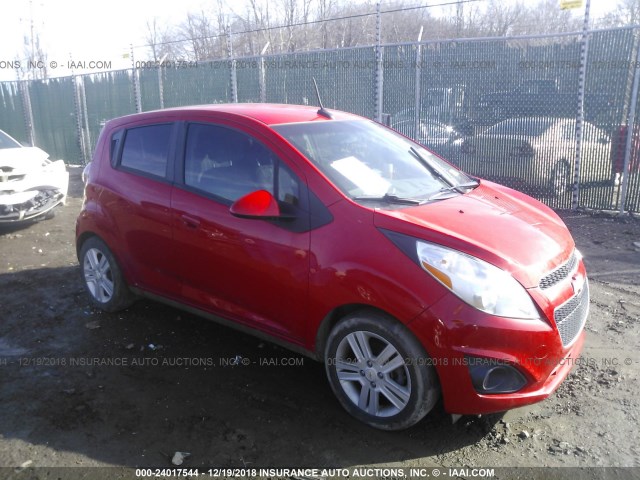 KL8CB6S90EC478133 - 2014 CHEVROLET SPARK LS RED photo 1