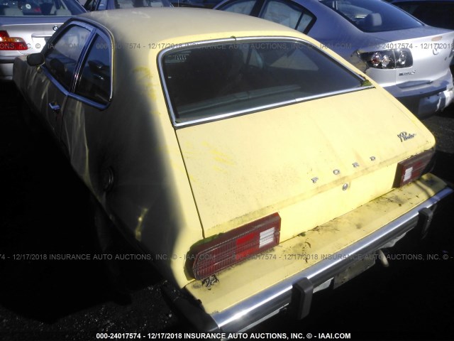 9T10Y202375 - 1979 FORD PINTO YELLOW photo 3