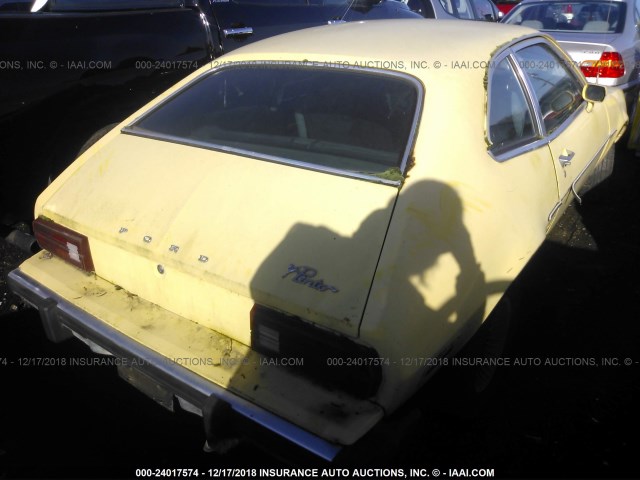9T10Y202375 - 1979 FORD PINTO YELLOW photo 4