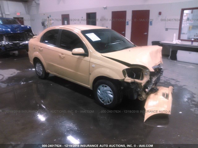 KL1TD56608B099274 - 2008 CHEVROLET AVEO LS YELLOW photo 1