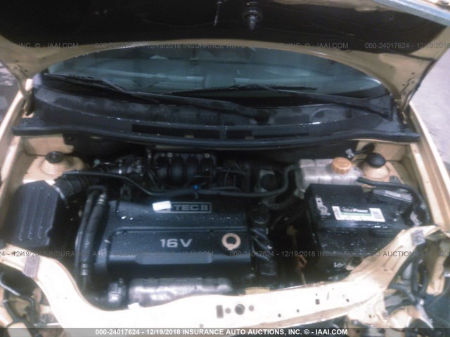 KL1TD56608B099274 - 2008 CHEVROLET AVEO LS YELLOW photo 10