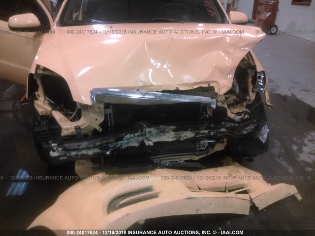 KL1TD56608B099274 - 2008 CHEVROLET AVEO LS YELLOW photo 6