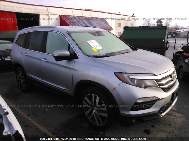 5FNYF6H96HB000718 - 2017 HONDA PILOT TOURING SILVER photo 1