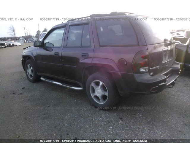 1GNDS13S872168845 - 2007 CHEVROLET TRAILBLAZER LS/LT MAROON photo 3