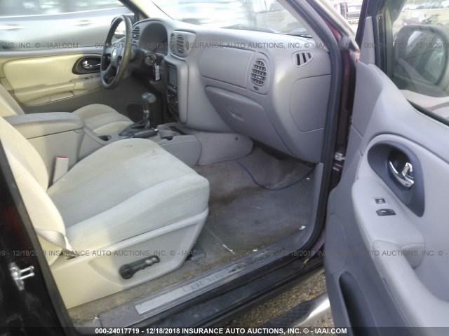 1GNDS13S872168845 - 2007 CHEVROLET TRAILBLAZER LS/LT MAROON photo 5