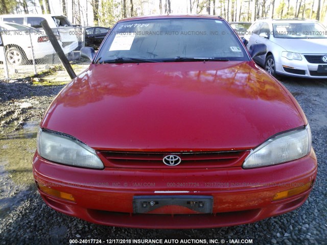 4T1BG12K9TU714422 - 1996 TOYOTA CAMRY DX/LE/XLE RED photo 6