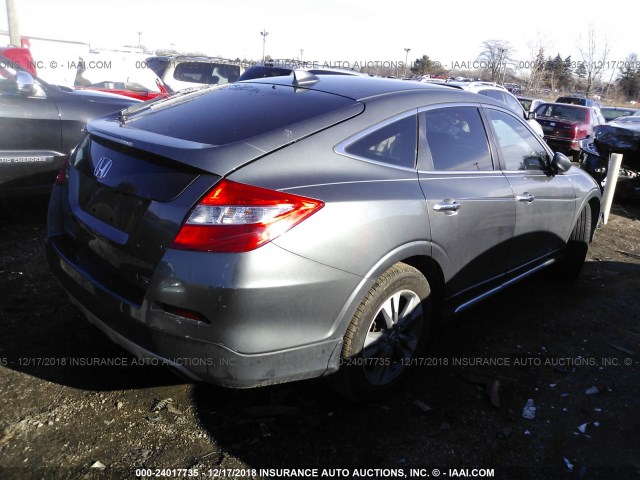 5J6TF1H35DL000588 - 2013 HONDA CROSSTOUR EX GRAY photo 4