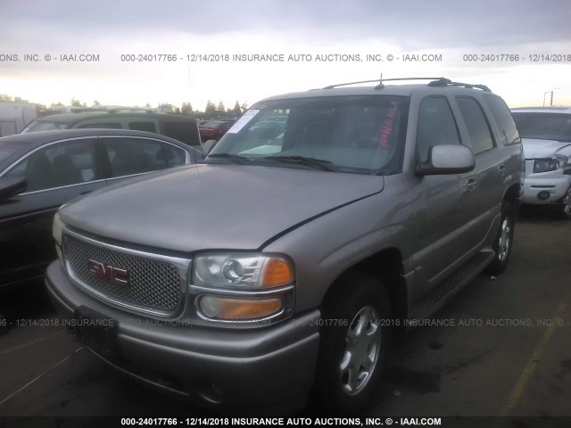 1GKEK63U32J318780 - 2002 GMC DENALI BROWN photo 2