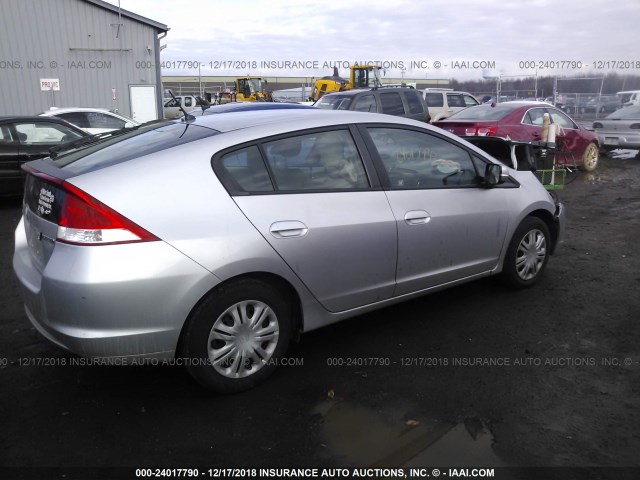 JHMZE2H50BS011283 - 2011 HONDA INSIGHT LX SILVER photo 4