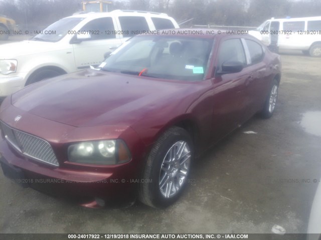 2B3KA43R87H681524 - 2007 DODGE CHARGER SE/SXT RED photo 2