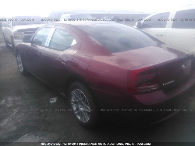 2B3KA43R87H681524 - 2007 DODGE CHARGER SE/SXT RED photo 3