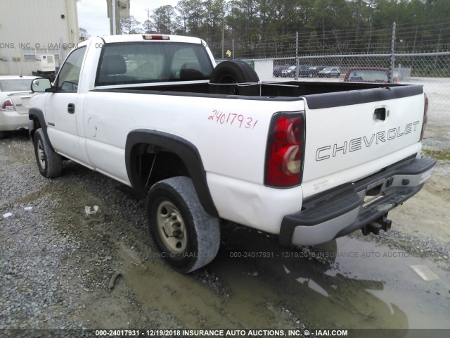 1GCHC24U37E144142 - 2007 CHEVROLET SILVERADO C2500 HEAVY DUTY WHITE photo 3