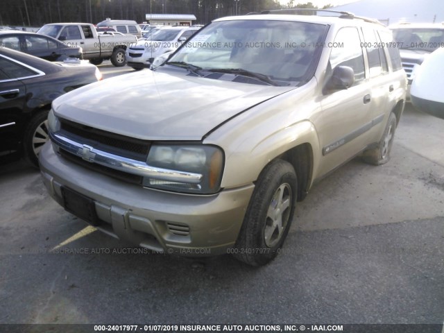 1GNDS13S142152773 - 2004 CHEVROLET TRAILBLAZER LS/LT BEIGE photo 2