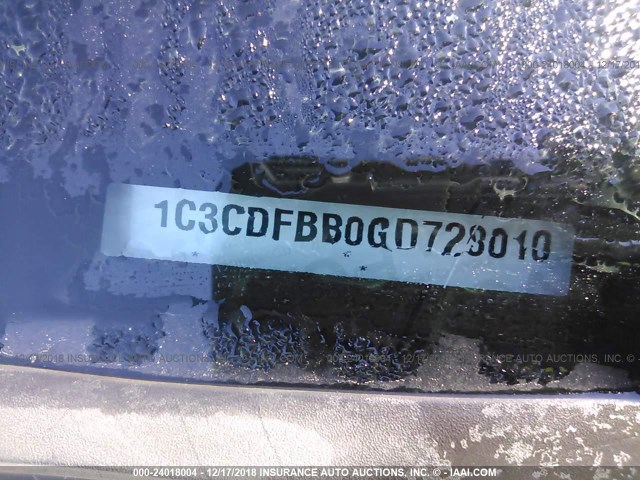 1C3CDFBB0GD728010 - 2016 DODGE DART SXT Dark Blue photo 9