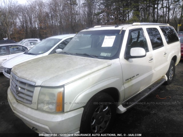 3GYFK66N84G132459 - 2004 CADILLAC ESCALADE ESV WHITE photo 2