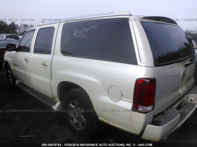 3GYFK66N84G132459 - 2004 CADILLAC ESCALADE ESV WHITE photo 3