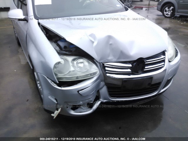 3VWRM71KX8M075458 - 2008 VOLKSWAGEN JETTA SE/SEL SILVER photo 6